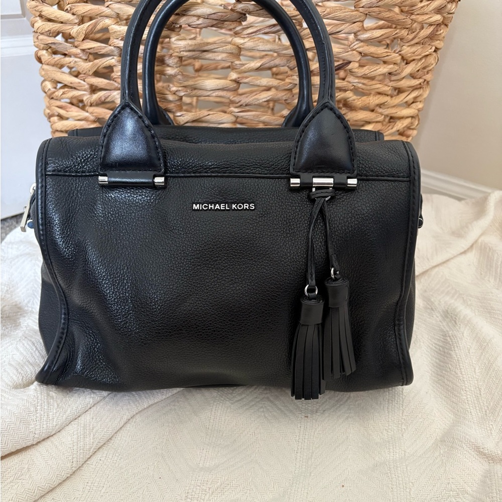 Michael Kors Black Satchel with Tassel Detail